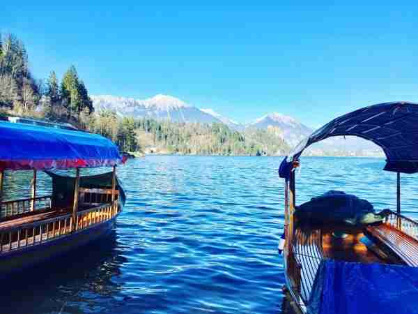 slovenia lake bled pletna boat