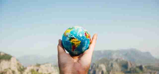 globe in hand