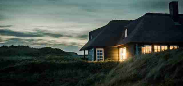 home at dusk
