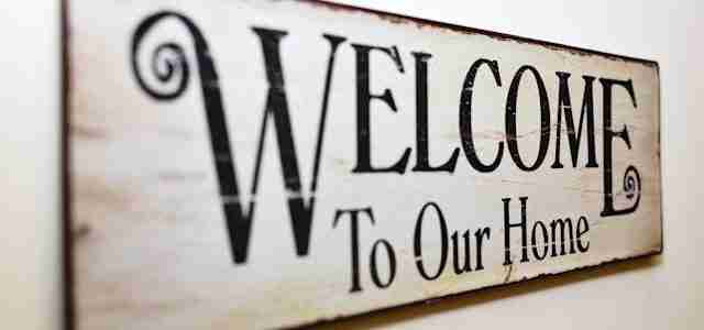 welcome to our home sign