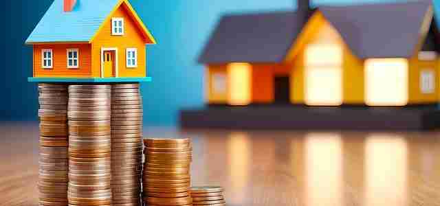 house on stack of coins