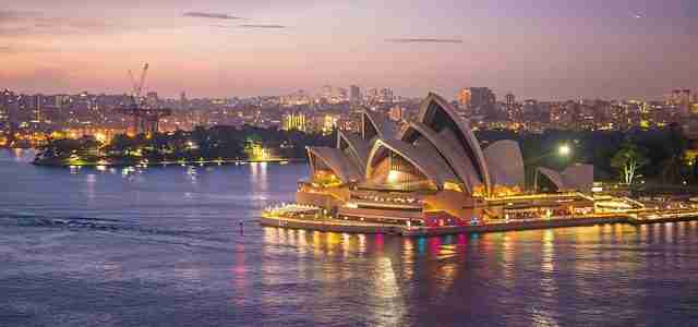 sydney opera house from above