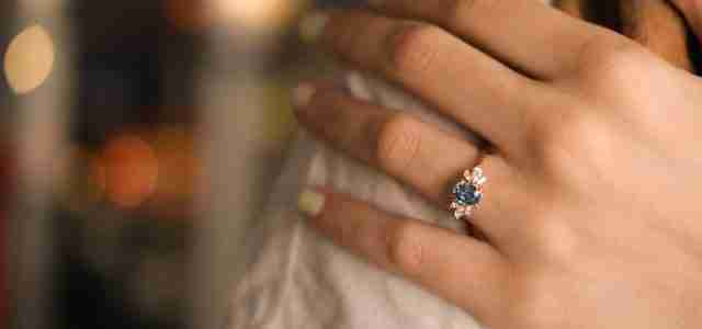 diamond and sapphire engagement ring